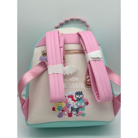 Sanrio Emo Kyun Plaid Charm Mini Backpack